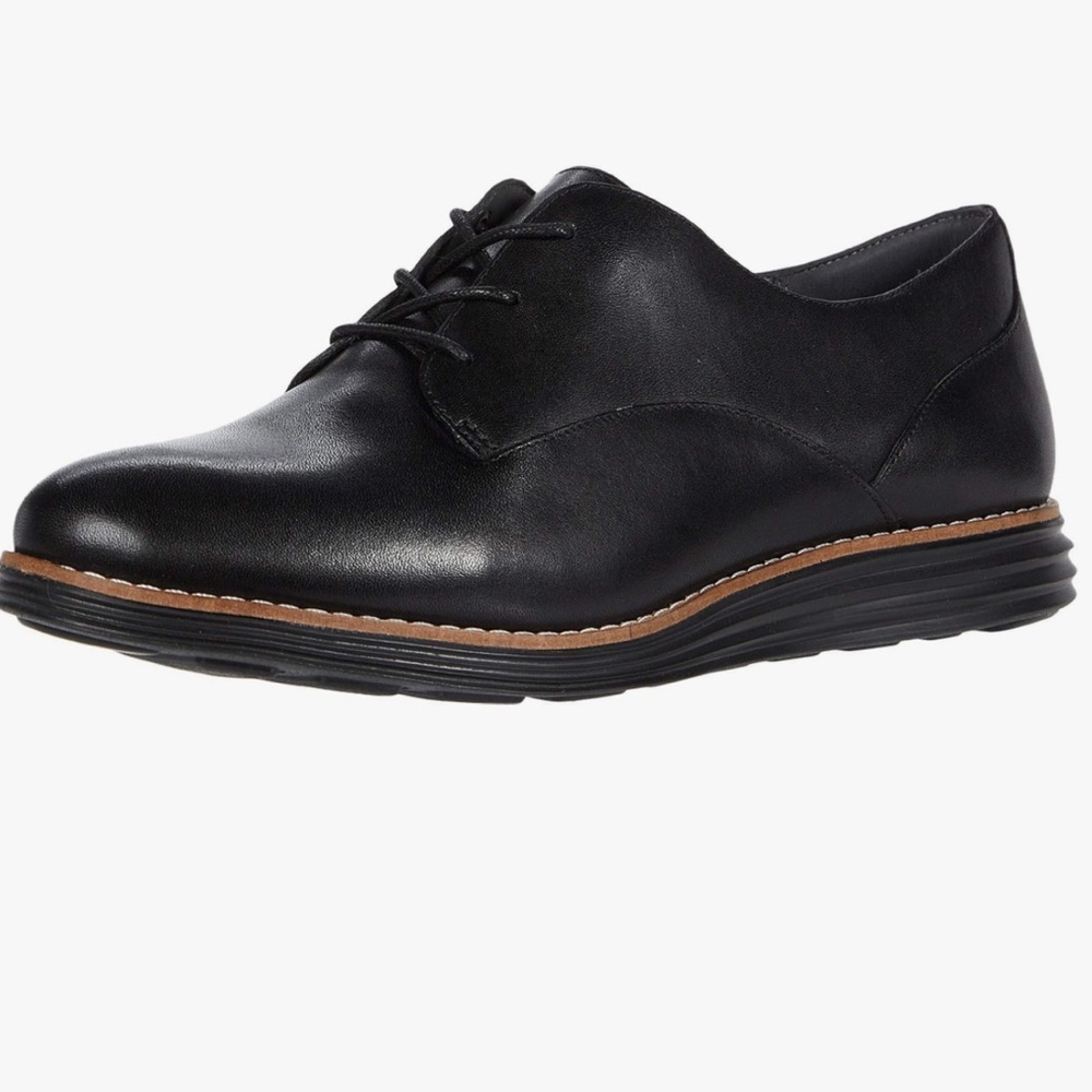 Cole Haan Original Grands size 7.5 black leather tie shoes